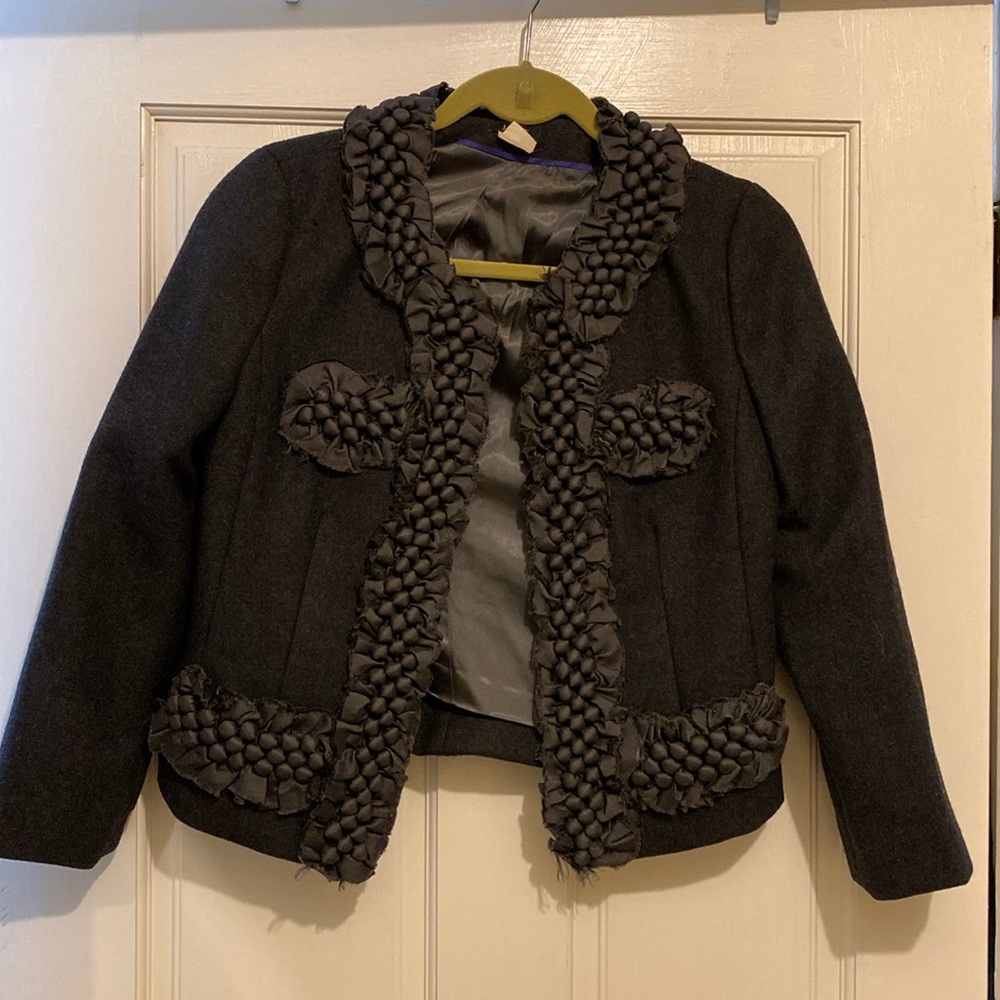J crew size charcoal gray blazer